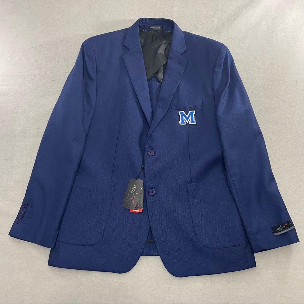 Maine University Greg Norman Performance Sport Coat Blazer Mens 42R Blue NWT